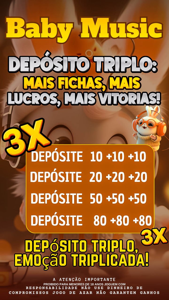 Screenshot da BABYMUSICPG.COM - DEPOSITO 3X