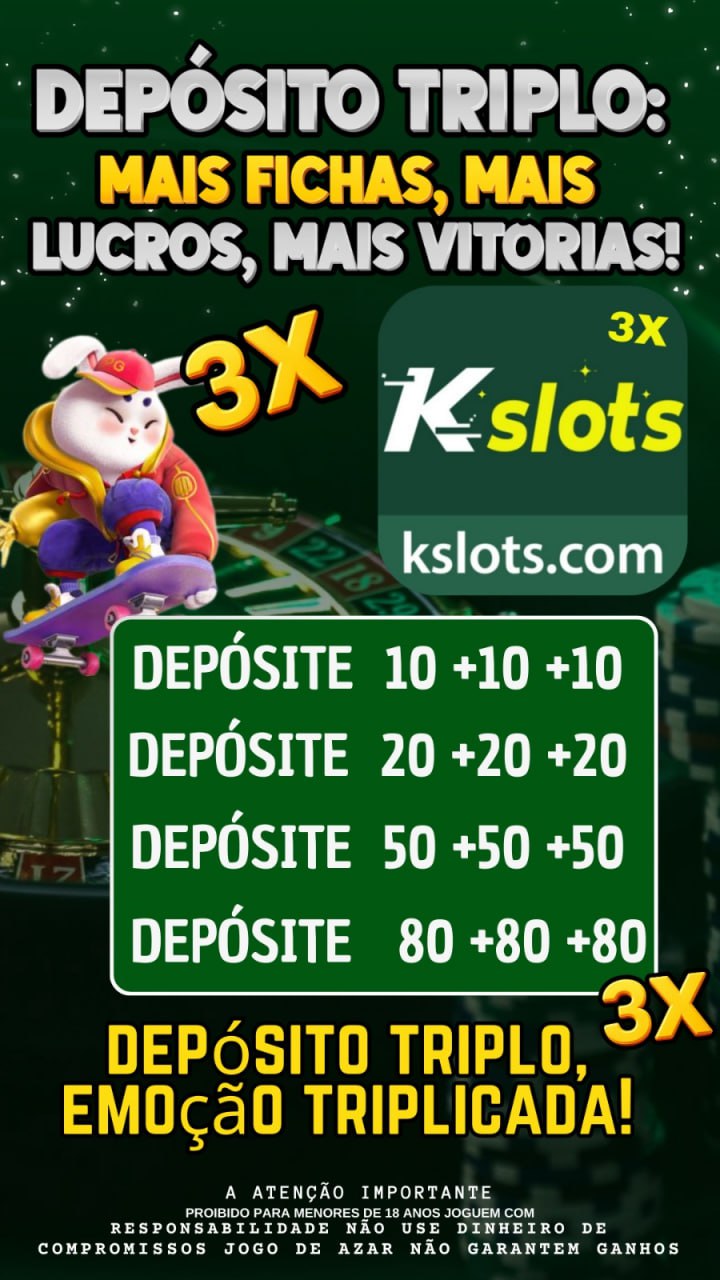 Screenshot da KSLOTSBET.COM - DEPOSITO 3X