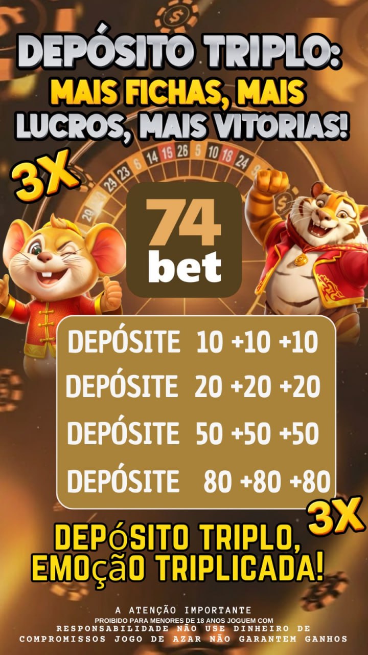 Screenshot da 74BET.COM - DEPOSITO 3X