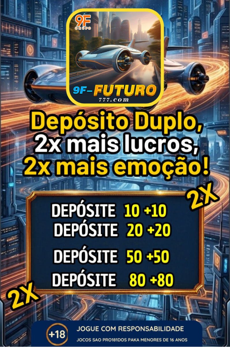 Screenshot da 9F-FUTURO777.COM - Deposito em Dobro 2x