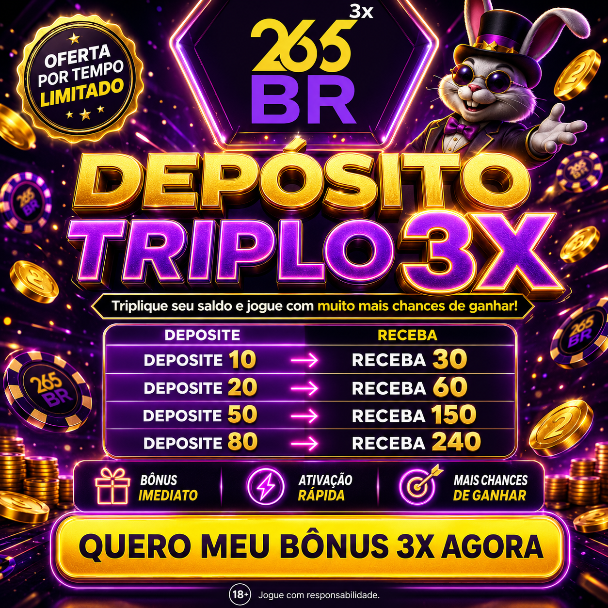 Screenshot da 265BR1.COM - DEPOSITO 3X