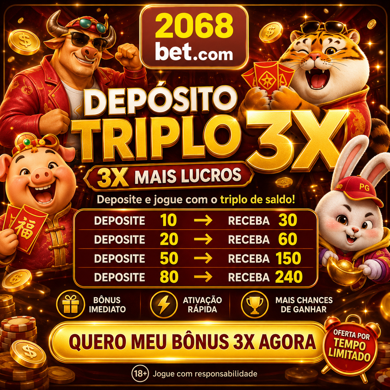 Screenshot da 2068BET1.COM - DEPOSITO 3X