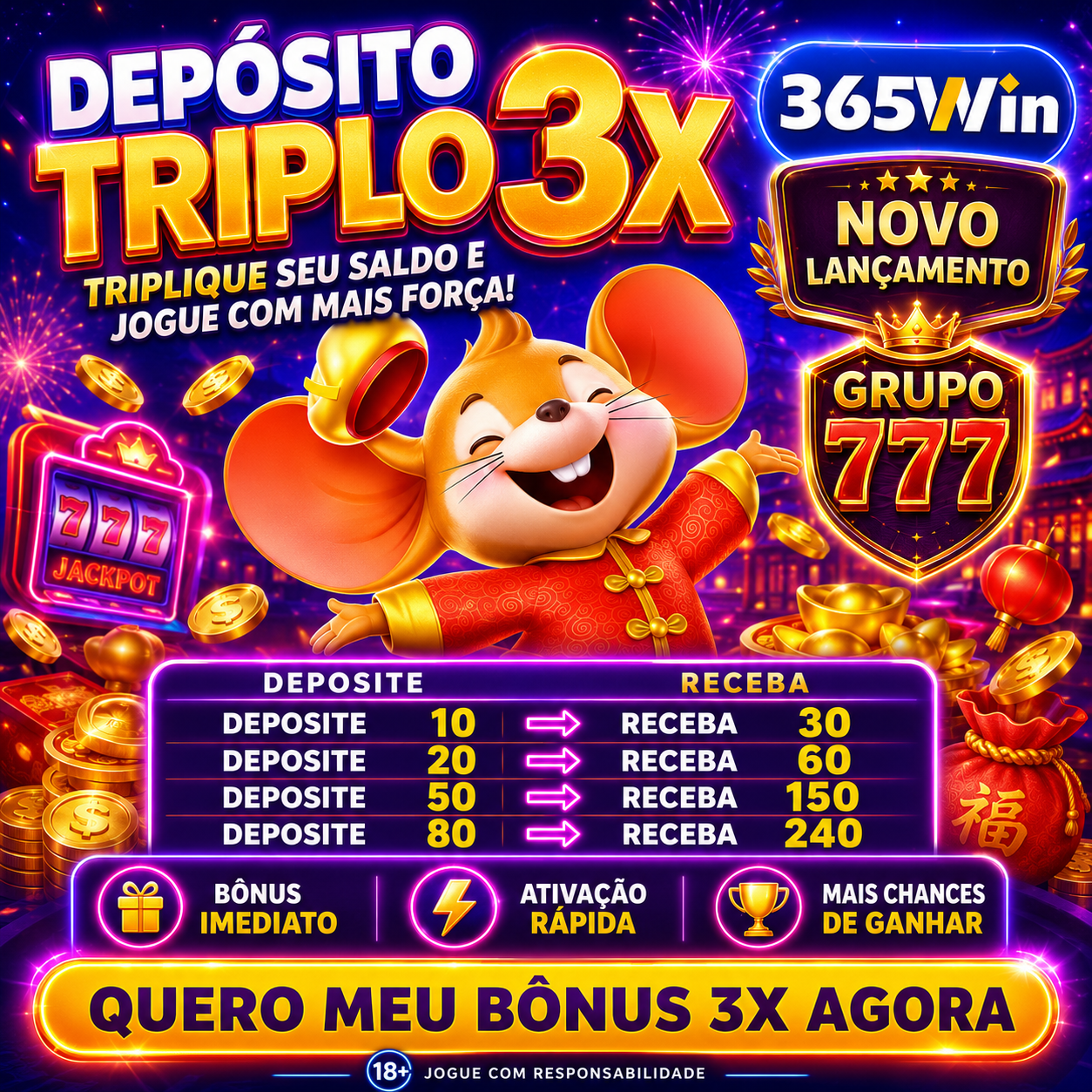 Screenshot da 365WIN.COM - DEPOSITO 3X