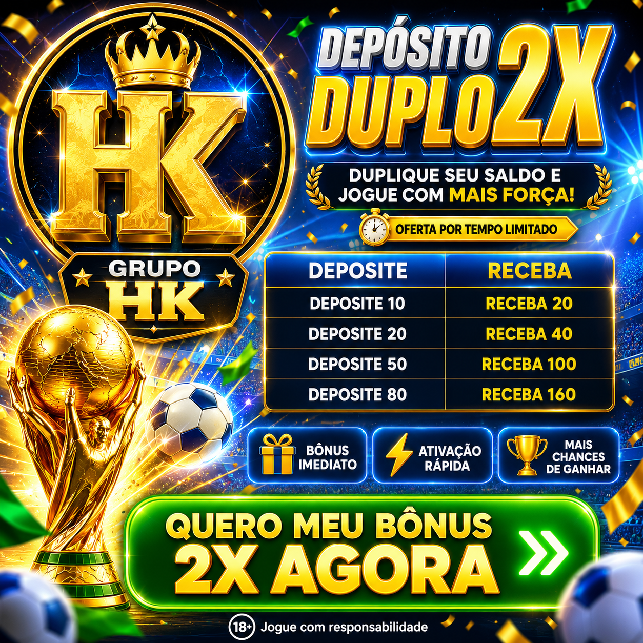 Screenshot da CAMPEAO2026.COM - DEPOSITO 2X