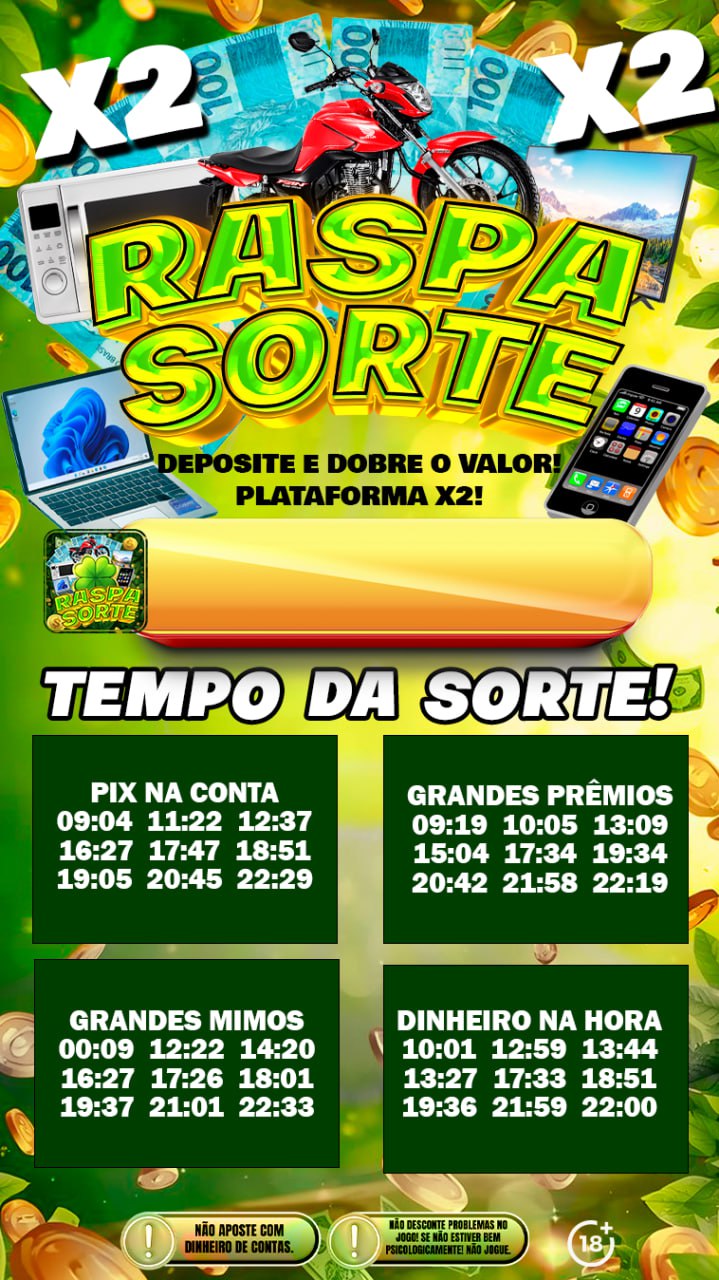 Screenshot da RASPASORTE.com - Deposito 2x