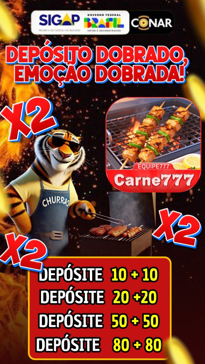 Screenshot da Carne777.com - DEPOSITO 2X