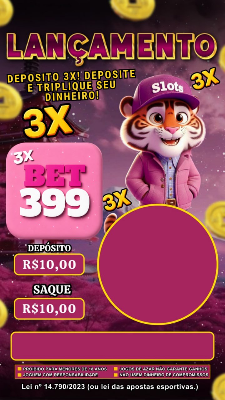 Screenshot da BET399.com - DEPOSITO 3X