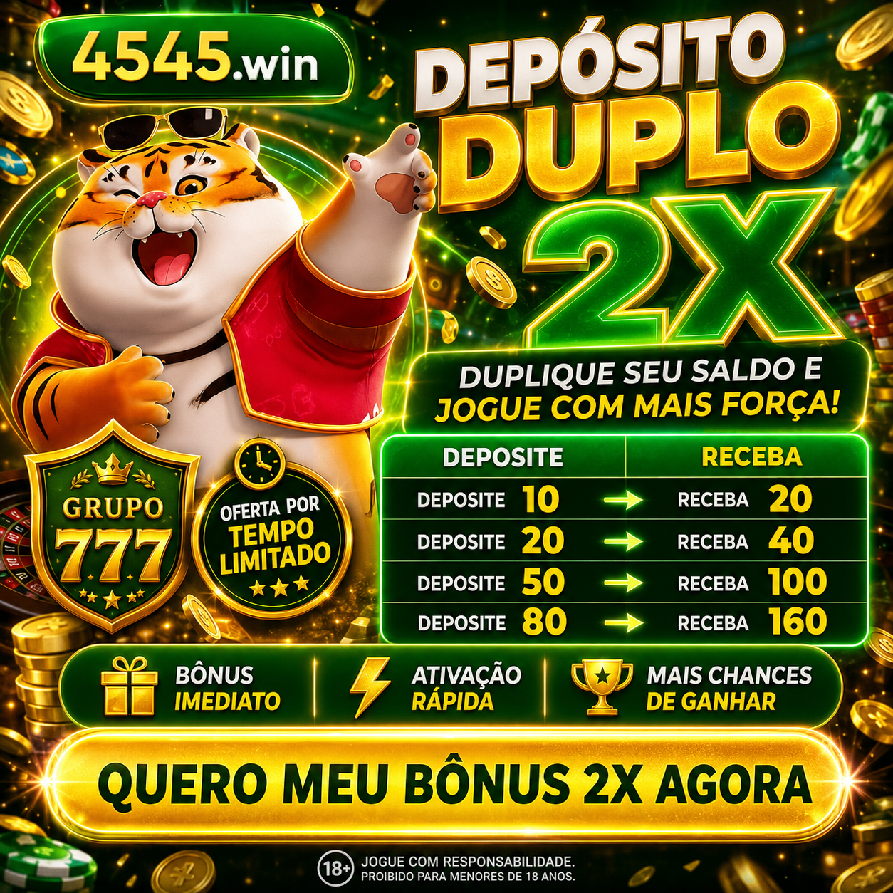 Logo 4545WIN.COM - DEPOSITO 2X