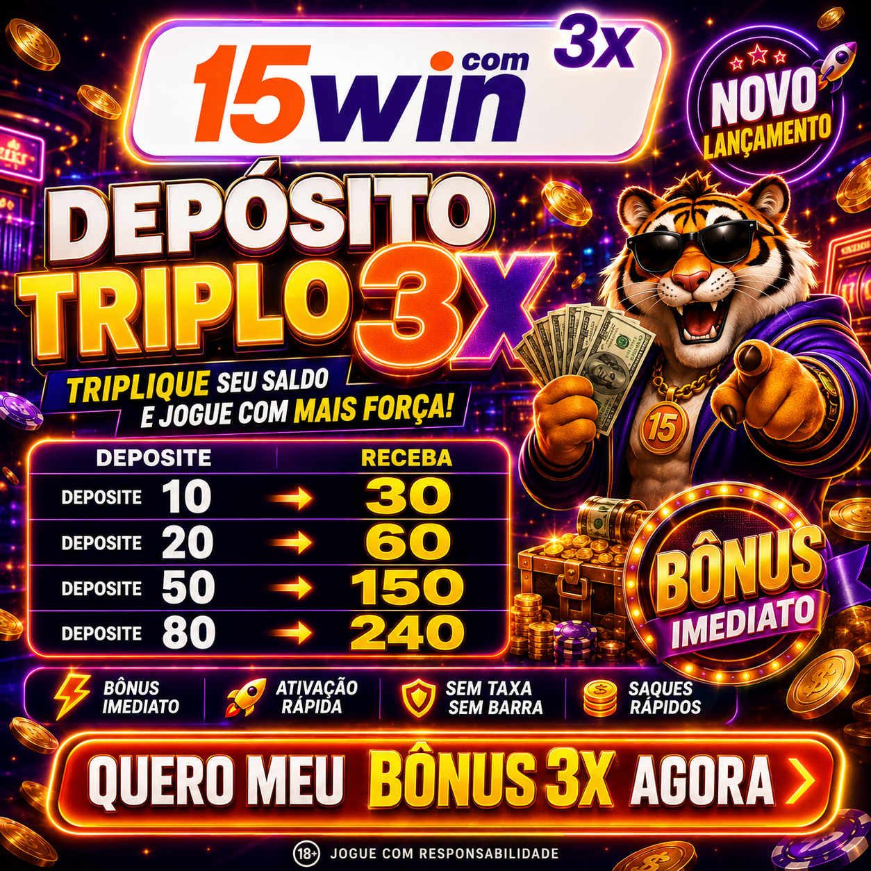 Logo 15WIN011.COM - DEPOSITO 3X